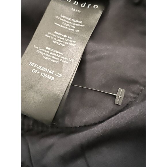 NWOT Sandro Lone Acid Washed Straight Leg Jeans Distressed Black Size 10… - Picture 12 of 16